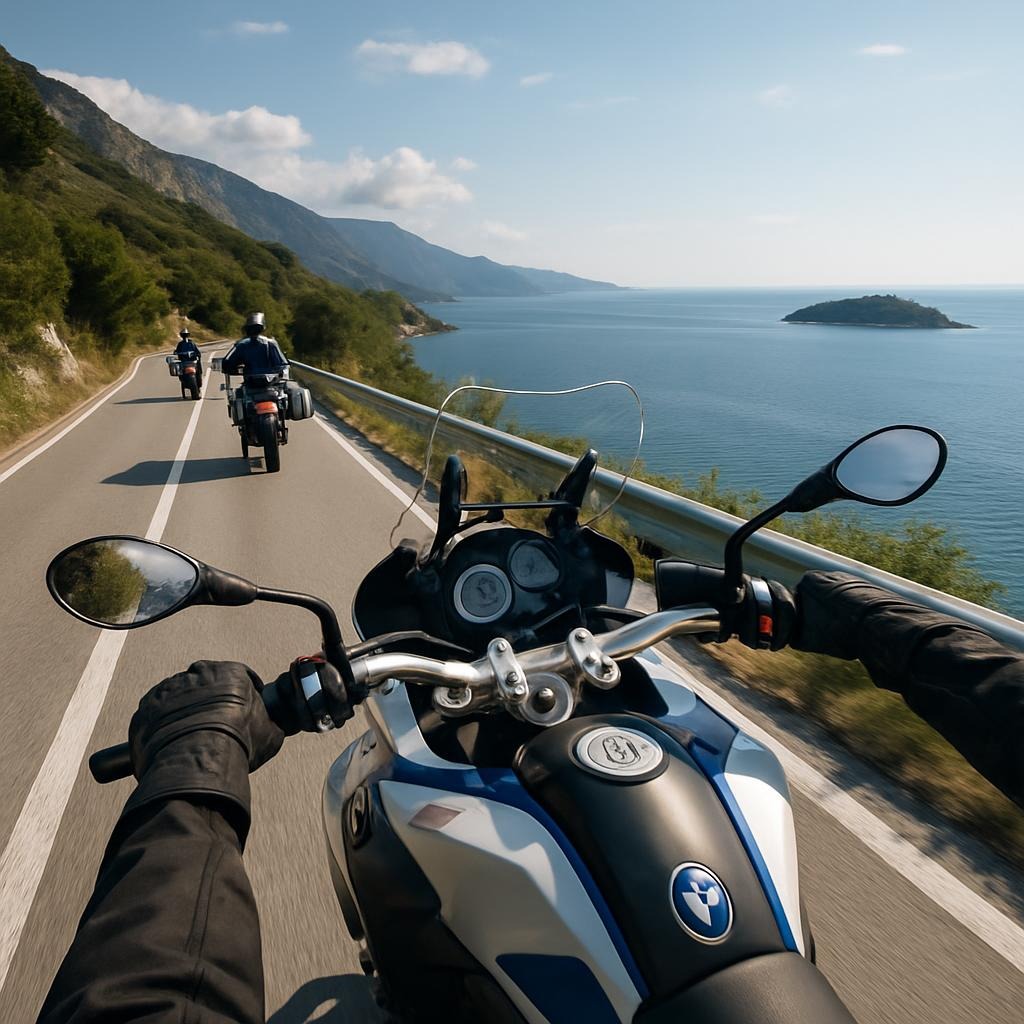 BMW GS adventure tour along the sea